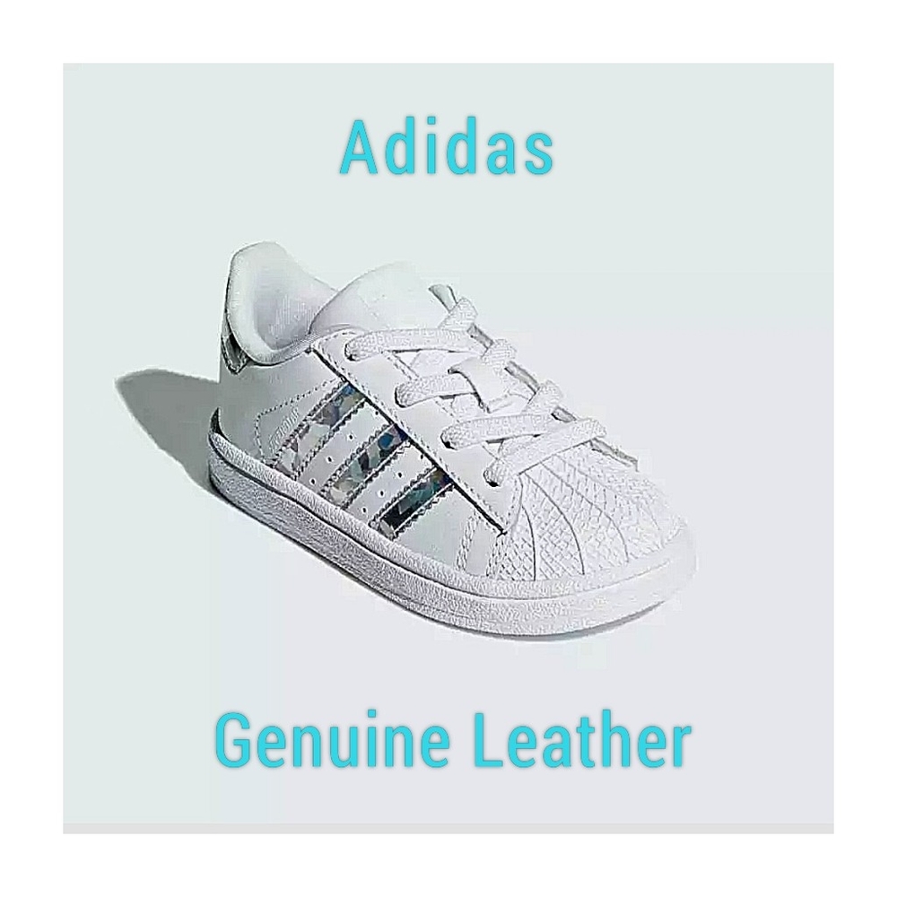🆕 Adidas🐨"Slip-On" Leather Shoes Toddler NIB Boy's or Girl's